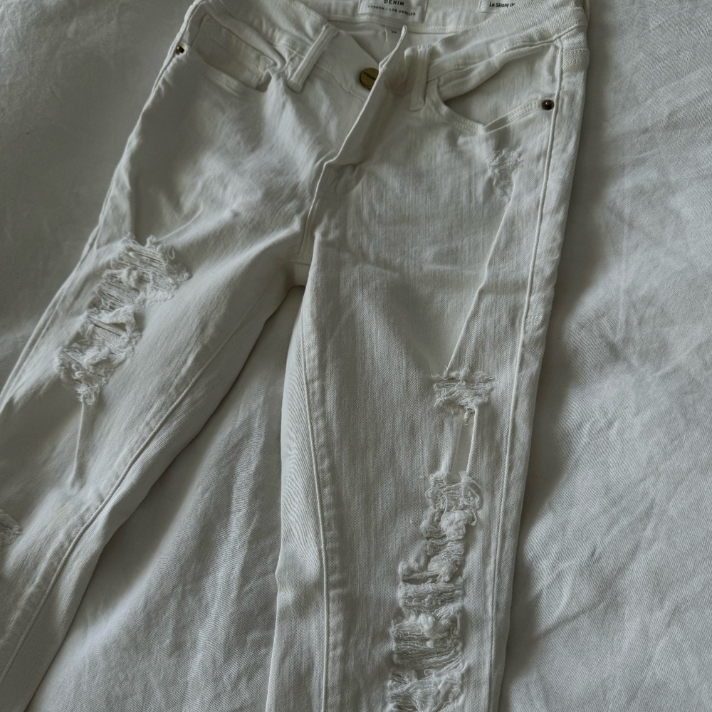 White Frame Skinny Jeans